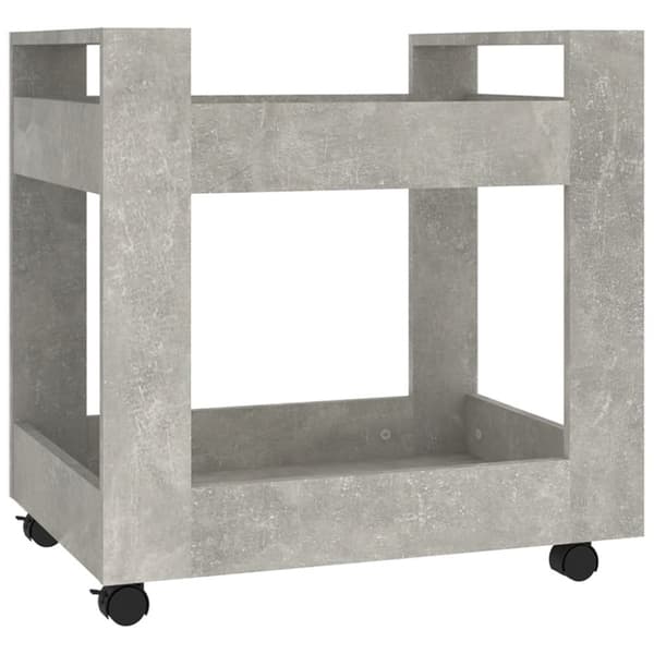 Skrivbordsvagn betonggrå 60x45x60 cm konstruerat trä - Skrivbordsvagn - Skrivbordsvagnar - Home & Living