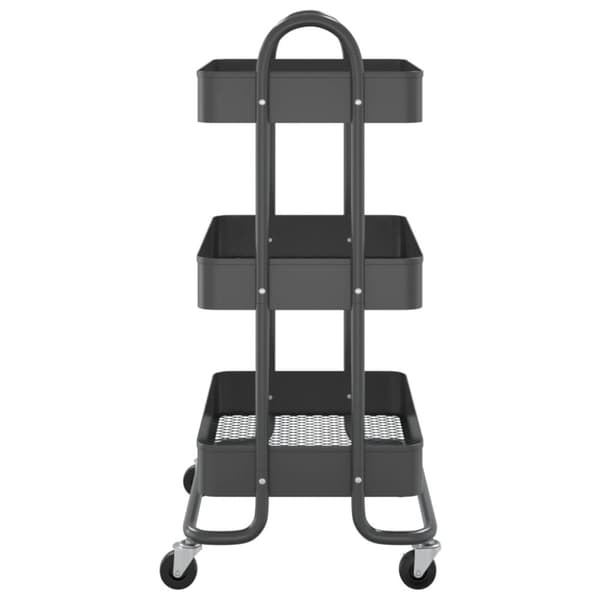 Rullvagn 3 våningar antracit 43x34x79 cm stål - Vagn - Rullvagn - Home & Living