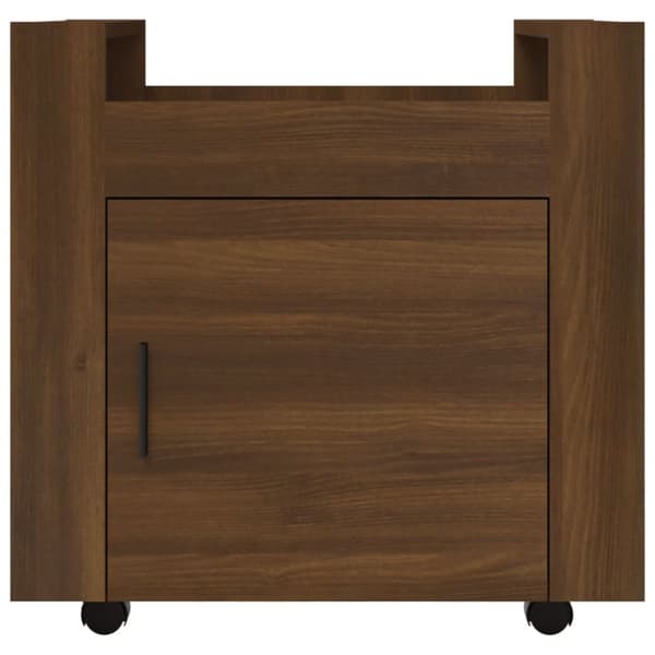 Kontorvogn 60x45x60 cm konstrueret træ brun egetræsfarve - Skrivebordsvogn - Skrivebordsvogne - Home & Living