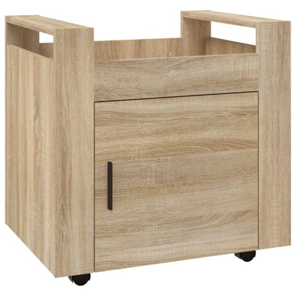 Skrivbordsvagn sonoma-ek 60x45x60 cm konstruerat trä