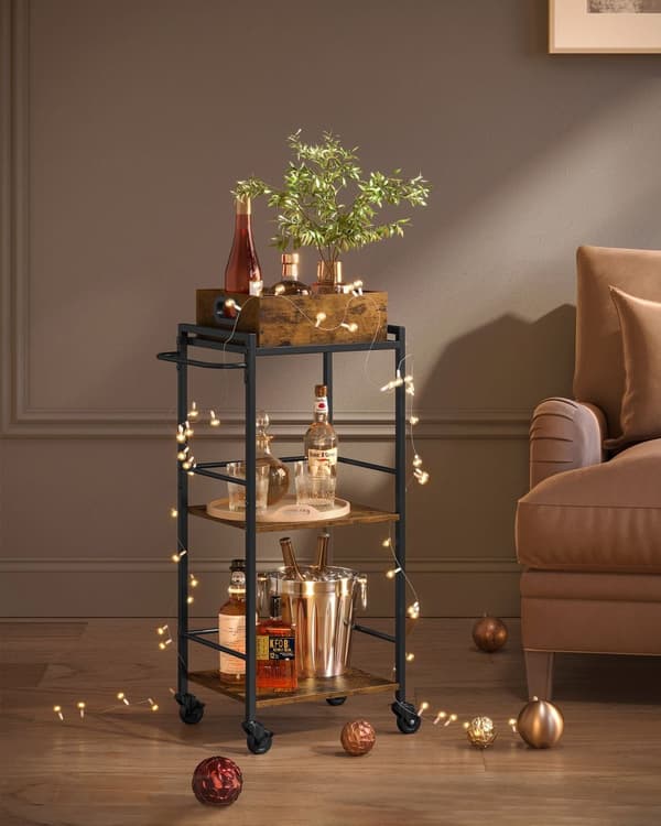 Serverande lastbil-med ben och hjul-vintage brun-zwart