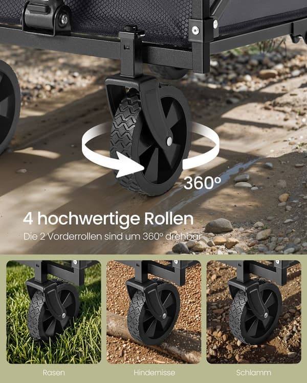 Handkar sammenfoldelig op til 150 kg leigrijs