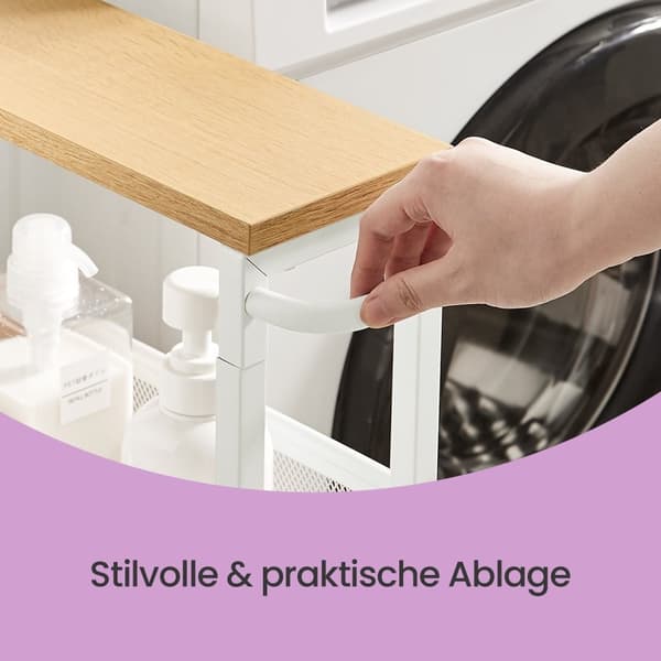 Kitchen Trolley - 4 lag, smalt NIS -bord på hjul