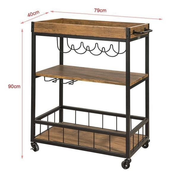 Serveringsvagn, FKW56-N, 79x40x90 cm, Vit