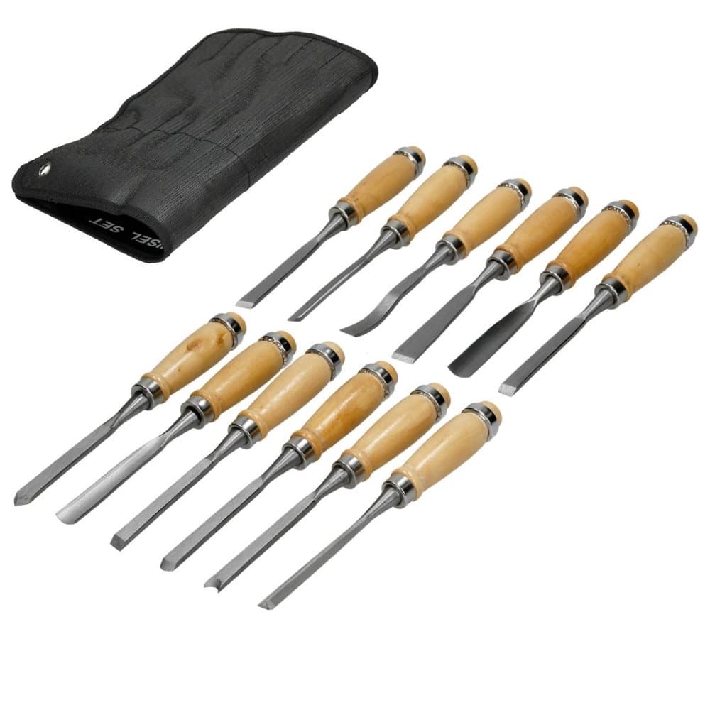 Forskærersæt 12 stk gouge stemmejern mejsel carving kit