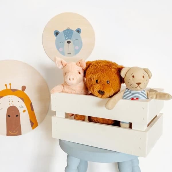 Creative Deco Set med 3 vita trälådor | 30 x 20 x 15 cm | Förvaringslåda i trä | Vintage trälåda | Trälåda