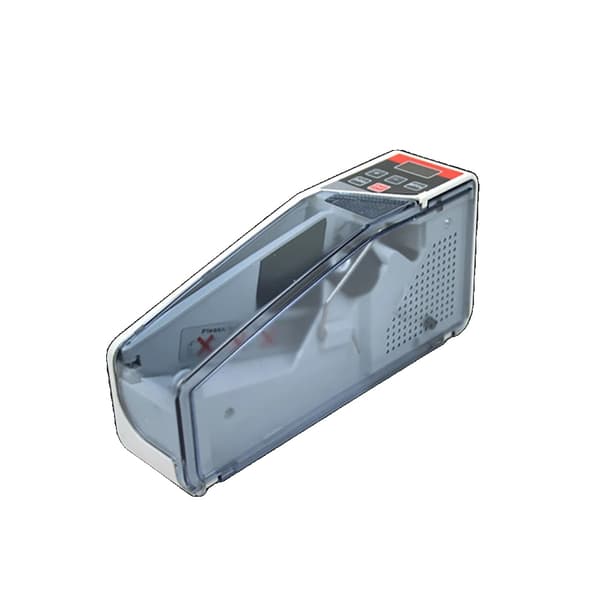 Högpresterande bärbar sedelräknare, 600 ark/minut, LED-display,VIT