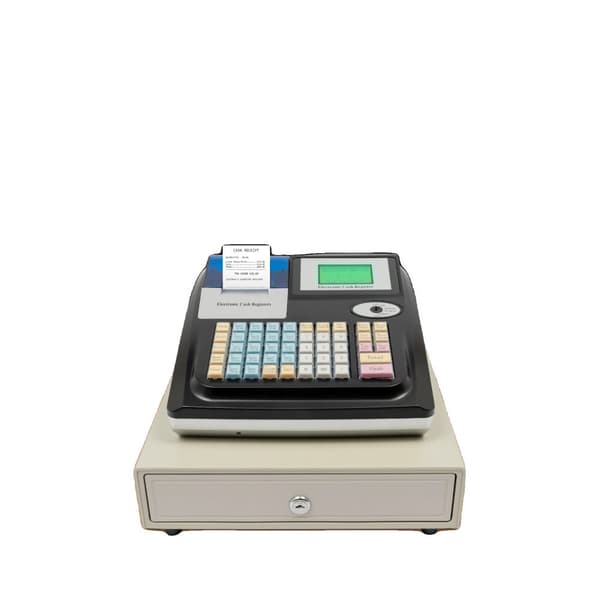Elektronisk Kassaregister, Dubbel Skärm, 48 Tangenter, 35W Driftseffekt