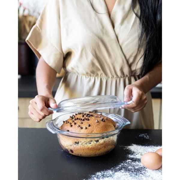 PYREX - 118A000 / 7043 - Rund grytform - 32cm * 27cm - Pyrex Classic - 3,5L + 1,4L