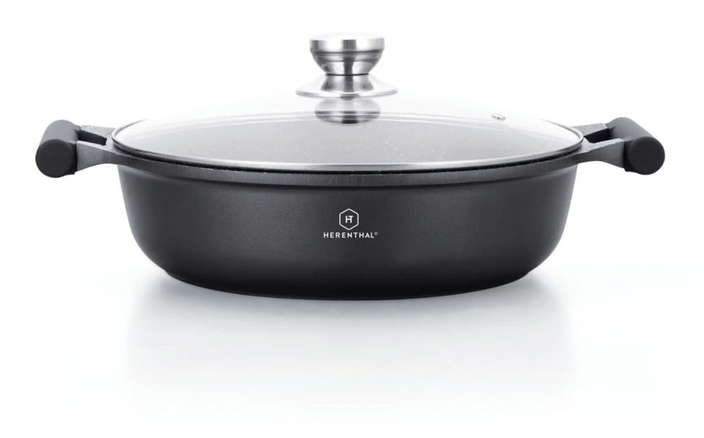 Herenthal gryta med glaslock 30 cm 4,8 liter induktion