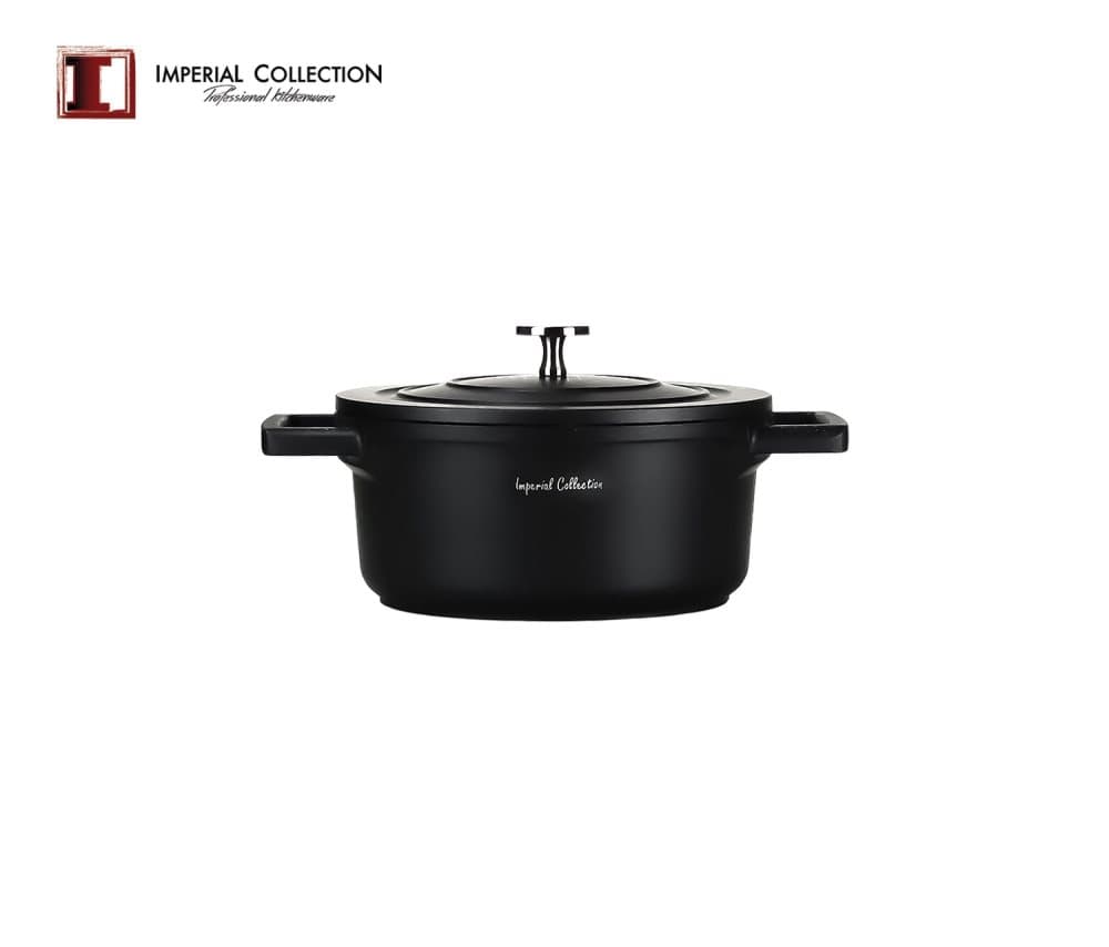 Imperial Collection 28 cm gjut gryta med gjut lock 6,4L