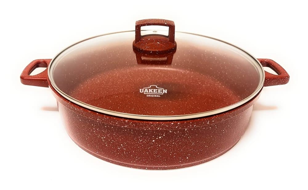 Vakeen Gryta med glaslock 32cm 5.3L röd