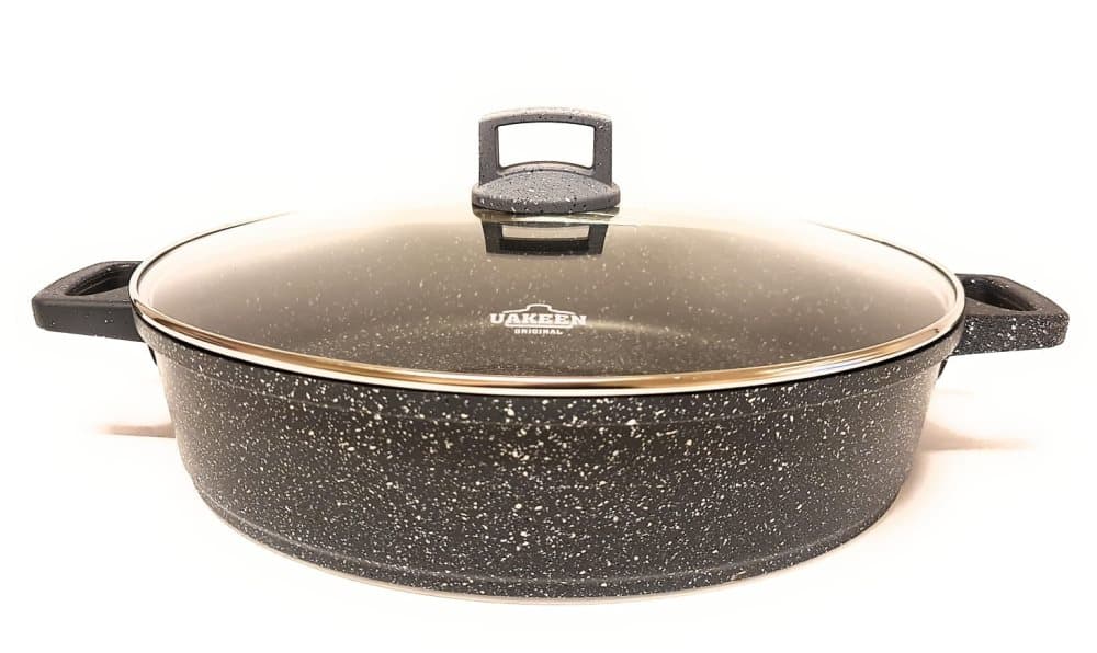 Vakeen Gryta med glaslock 40cm 8.2L grå