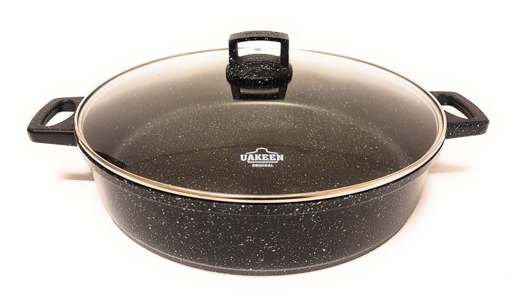 Vakeen Gryta med glaslock 32cm 5.3L svart