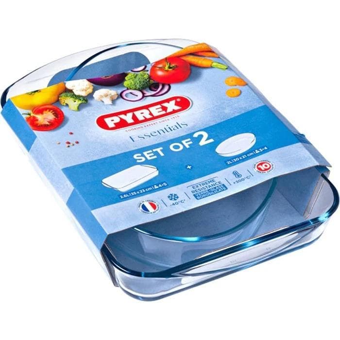 Set 2 x ugnsform PYREX 2,6 L + 2 L