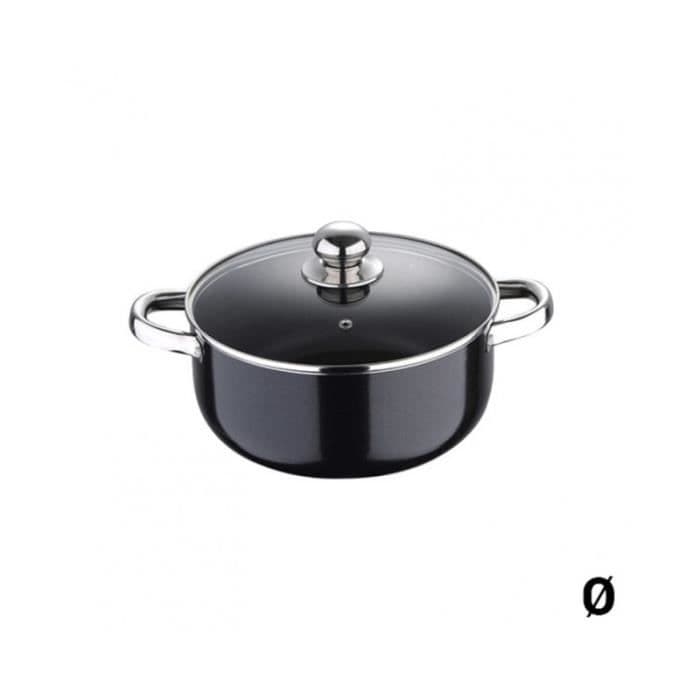 Gryta Pixel Svart Rostfritt stål Smidd aluminium (Ø 20 x 8 cm - 2,5 L)