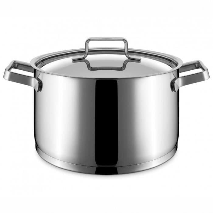 Brässpanna med lock i rostfritt stål 16 till 28 cm - Pujadas