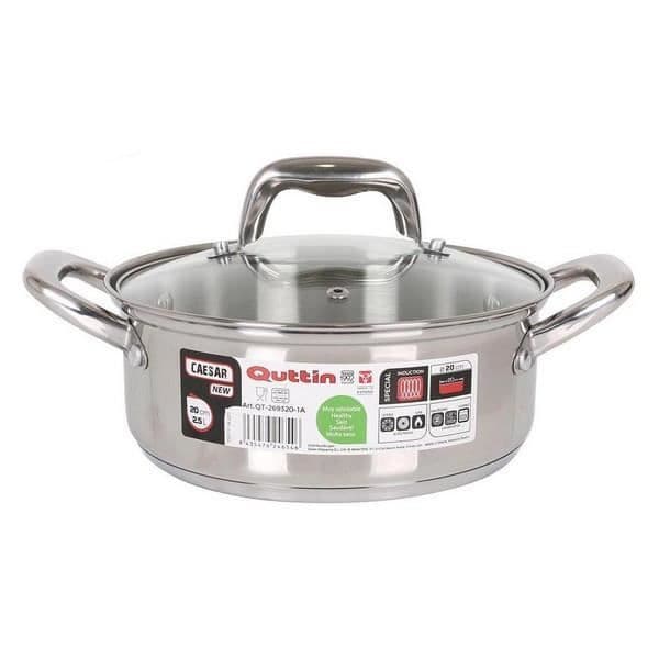 Gratäng - Quttin - Ny Caesar - Rostfritt stål - 26 cm - Med lock