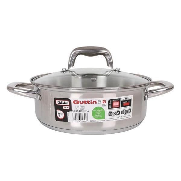 Gratäng - Quttin - Ny Caesar - Rostfritt stål - 26 cm - Med lock
