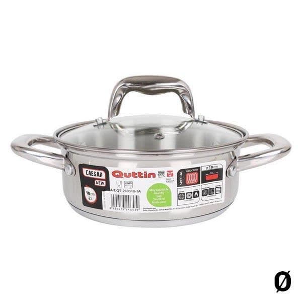 Gratäng - Quttin - Ny Caesar - Rostfritt stål - 26 cm - Med lock