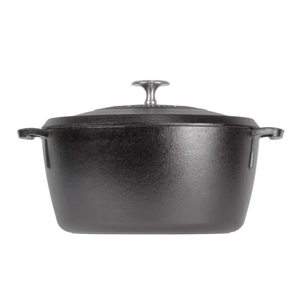 Lodge | Gjutjärnsgryta 5,2L | Alla värmekällor inklusive ugn, induktion, bbq | BlackLock Collection | Tillverkad i USA | PFA fri