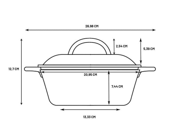 Lodge | Grytform av naturligt gjutjärn 1,9 liter | Alla värmekällor inklusive ugn, induktion, bbq | Tillverkad i USA | PFA fri