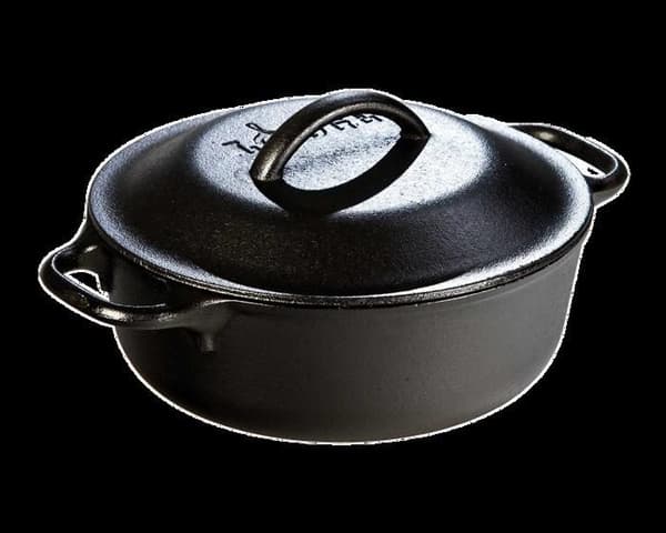 Lodge | Grytform av naturligt gjutjärn 1,9 liter | Alla värmekällor inklusive ugn, induktion, bbq | Tillverkad i USA | PFA fri