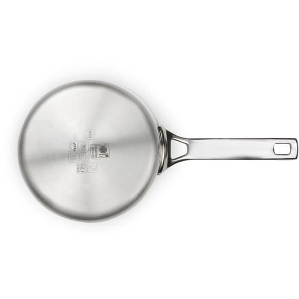 HALTHY &amp; SMY HT1005 Kastrull med lock i rostfritt stål - Diameter 16 cm - Lämplig för ugnar upp till 240°C