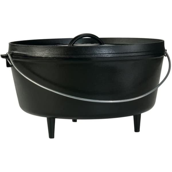 Lodge, hängande gryta med järnlock, svart (Schwarz), 9,5 L