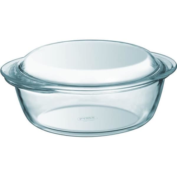 Cocotte - PYREX - 1450098 - Rund - I borosilikatglas - 1,4 liter
