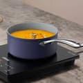 Miniatyrbild 5 av 6: Ciarra Induktionskastrull 20cm med lock Kapacitet 2,8L Stekpanna Non-Stick Keramisk Beläggning Blå