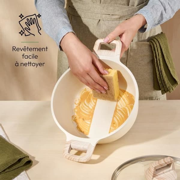 JUST PERFECTO Induktionskastrull 24 cm - Liten kastrull med hällpip - Induktionskastrull för alla värmekällor