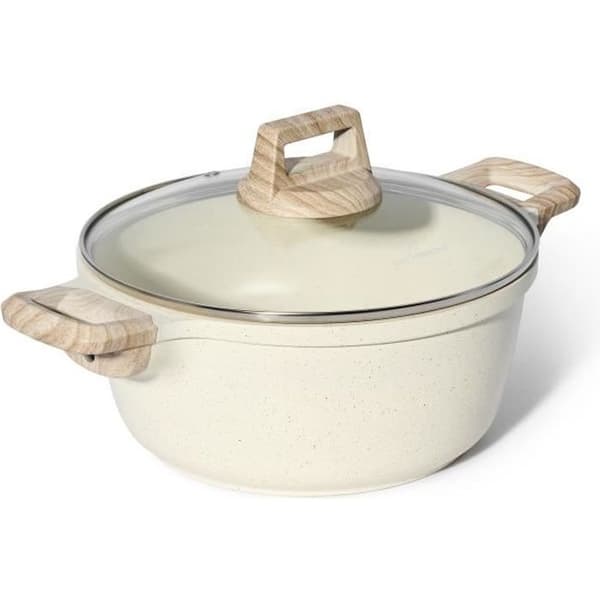 JUST PERFECTO Induktionskastrull 24 cm - Liten kastrull med hällpip - Induktionskastrull för alla värmekällor