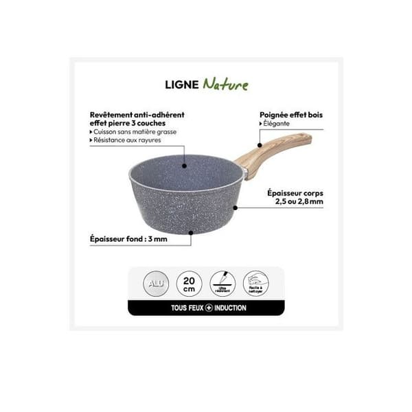 Grillpanna i smidd aluminium "Cuisson Nature"