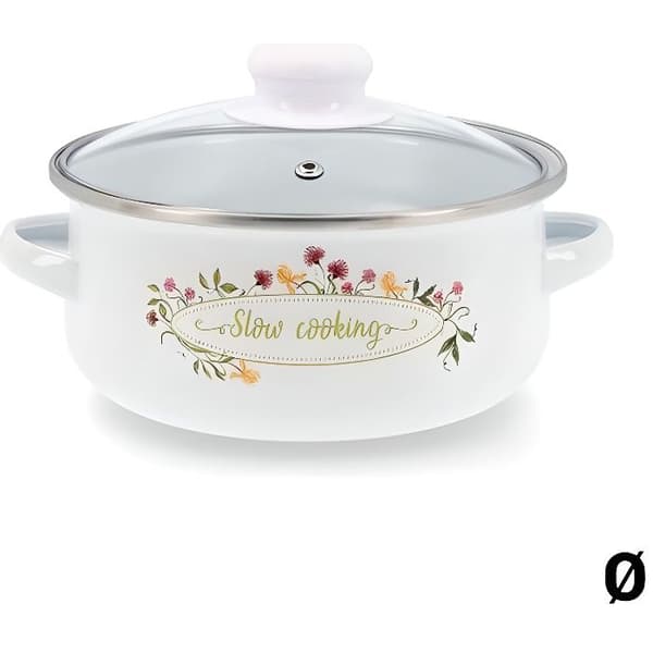 Gryta - Quid - Memory - Emaljerat stål - Glaslock - Non-stick