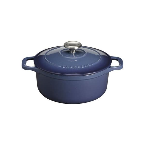 Chasseur Cocotte rund i emaljerad gjutjärn 28cm blå - PUC472880