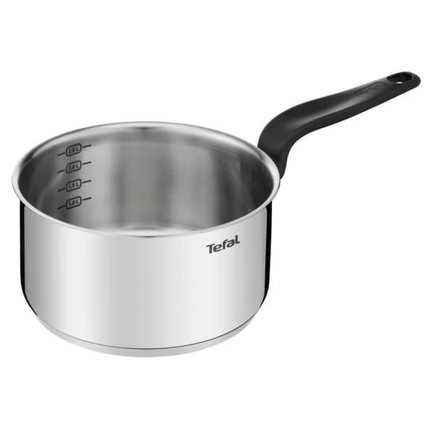 TEFAL Primär kastrull 20 cm + glaslock, 3 L, Induktion, Högkvalitativt rostfritt stål, 10 års garanti E3082404