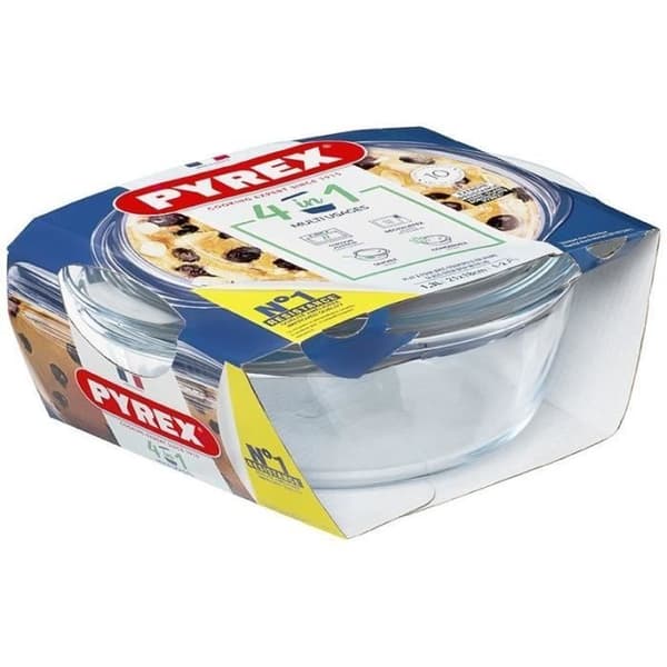 Cocotte - PYREX - 1450098 - Rund - I borosilikatglas - 1,4 liter