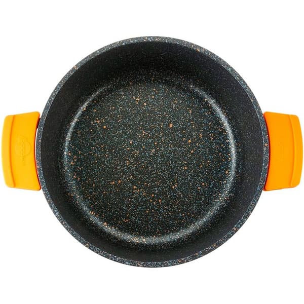 Gratängform 24 cm, Induktion, Glaslock, Non-stick, Aluminiumgjutning Wecook Ecochef Svart 53158