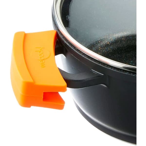 Gratängform 24 cm, Induktion, Glaslock, Non-stick, Aluminiumgjutning Wecook Ecochef Svart 53158