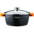 Miniatyrbild 1 av 4: Gratängform 24 cm, Induktion, Glaslock, Non-stick, Aluminiumgjutning Wecook Ecochef Svart 53158