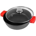 Miniatyrbild 4 av 4: Gryta 28cm, Induktion, Glaslock, Non-Stick, Gjuten aluminium Wecook Ecostone Svart 51772