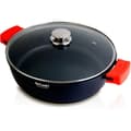 Miniatyrbild 2 av 4: Gryta 28cm, Induktion, Glaslock, Non-Stick, Gjuten aluminium Wecook Ecostone Svart 51772