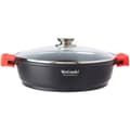 Miniatyrbild 1 av 4: Gryta 28cm, Induktion, Glaslock, Non-Stick, Gjuten aluminium Wecook Ecostone Svart 51772