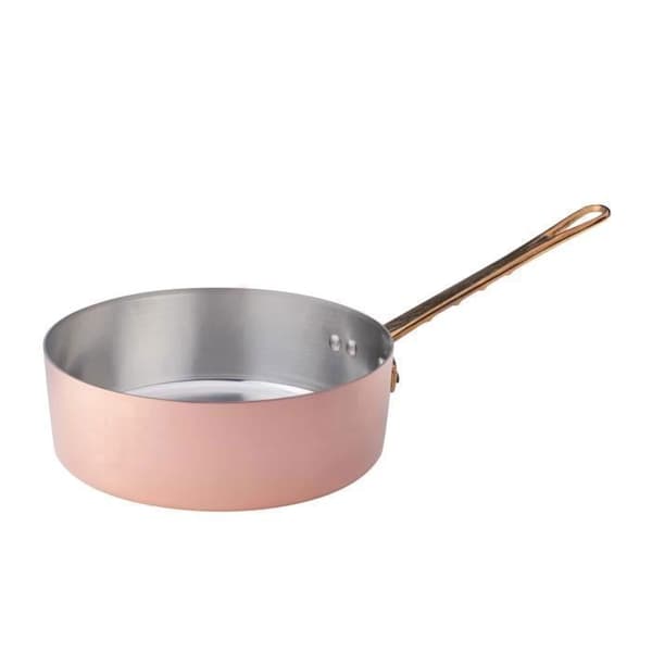 AGNELLI Hamrad koppar Låg gryta Ett handtag Cm 20 Stock Pot