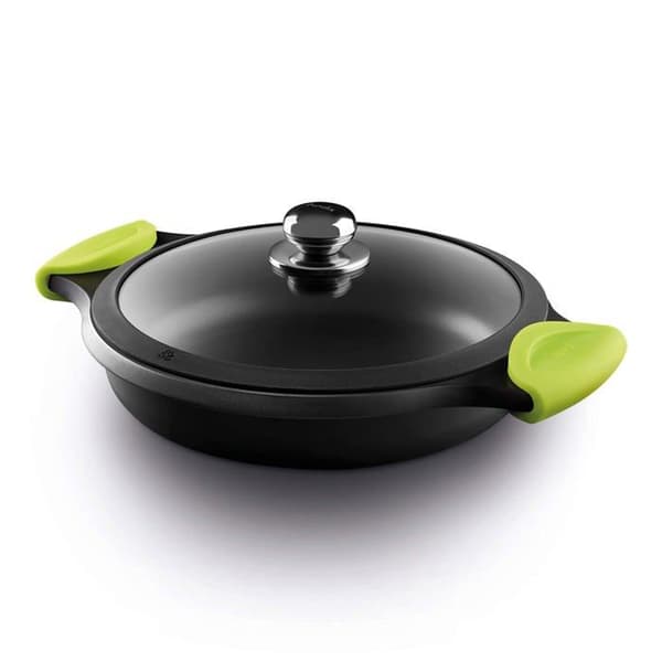 Castey Casserole - F3-IR28 - FUNDIX Induction Slow Cooker 28 Cm med lock, aluminium, svart, 32 cm