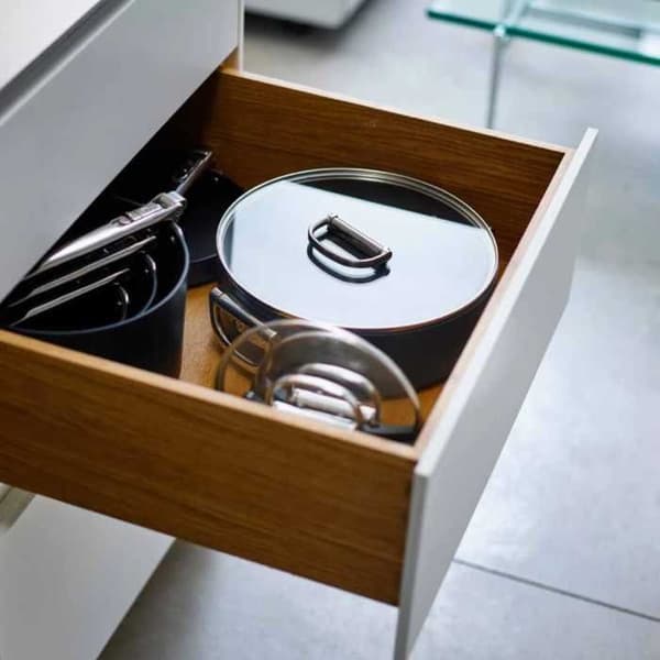 JOSEPH JOSEPH Space Non-Stick kastrull med lock och hopfällbart handtag 28cm Blå