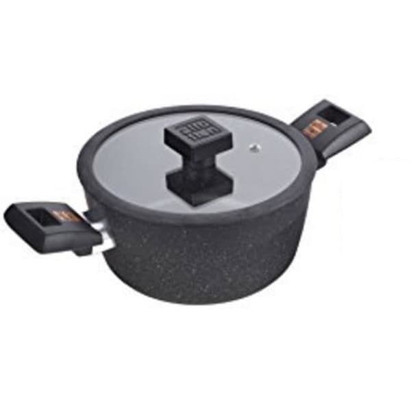 Alluflon Etnea, Rund, Svart, Aluminium, Svart, Ergonomisk, Keramik, Gas, Halogen, Vattentät platta