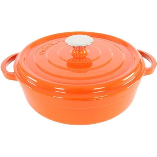 Kastrull - Cuisinova - 28 cm - Orange gjutjärn - 4,2 liter - Alla värmekällor kompatibla