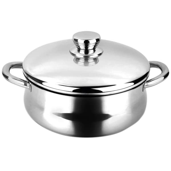 Gratängform 20 cm 2,8 L, Induktion Lock Rostfritt Stål för Alla Spisar FAGOR Silverinox Silver 01038